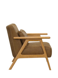John Lewis Hendricks Leather Armchair, Light Leg - thumbnail 3