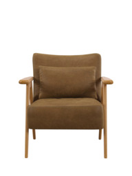 John Lewis Hendricks Leather Armchair, Light Leg - thumbnail 5