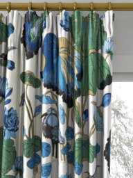 GP & J Baker Nympheus Made to Measure Curtains or Roman Blind, Aqua/Teal - thumbnail 2