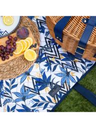 Sara Miller Anniversary Large Picnic Rug, Blue - thumbnail 4