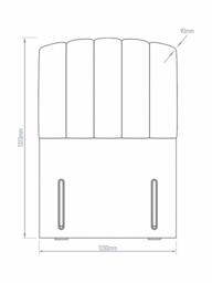 Hypnos Beatrice Euro Slim Upholstered Headboard, Single - thumbnail 4