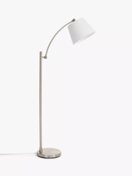 John Lewis Swing Arm Floor Lamp, Brushed Steel - thumbnail 3