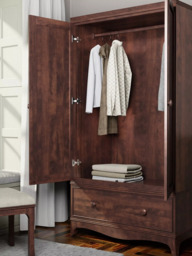 Laura Ashley Broughton Double Wardrobe, Dark Brown - thumbnail 4