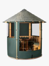 Breeze House Oasis Classic Slate Effect Tile Roof Circular Gazebo, FSC-Certified (Scandinavian Redwood)n - thumbnail 4