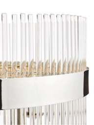Laura Ashley Alexa Grand Ceiling Light, Clear/Polished Nickel - thumbnail 4
