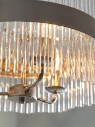 Laura Ashley Alexa Grand Ceiling Light, Clear/Polished Nickel - thumbnail 5