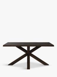 John Lewis Thornton Fixed Solid Oak Dining Table, Natural Edge, Dark Oil - thumbnail 2