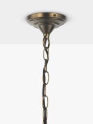 John Lewis Verity Glass Chandelier Ceiling Light, Antique Brass - thumbnail 6