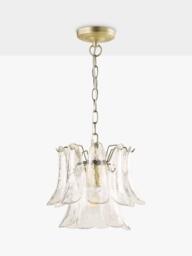 Laura Ashley Curved Glass Pendant Ceiling Light, Clear - thumbnail 2