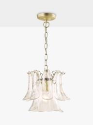 Laura Ashley Curved Glass Pendant Ceiling Light, Clear - thumbnail 1