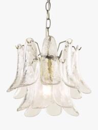 Laura Ashley Curved Glass Pendant Ceiling Light, Clear - thumbnail 4