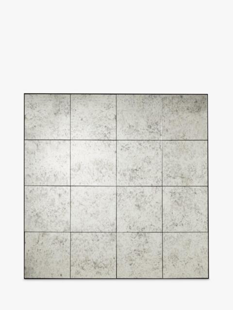 OKA Sedgwick Square Glass Tile Wall Mirror, 120 x 120cm, Antiqued Glass - image 1