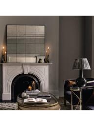 OKA Sedgwick Square Glass Tile Wall Mirror, 120 x 120cm, Antiqued Glass - thumbnail 2