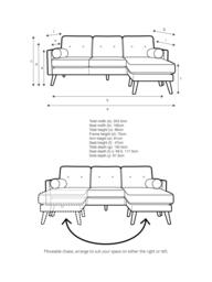 G Plan Vintage The Sixty Five LHF Large 3 Seater Leather Chaise End Sofa - thumbnail 2
