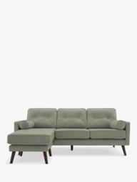 G Plan Vintage The Sixty Five LHF Large 3 Seater Leather Chaise End Sofa - thumbnail 1