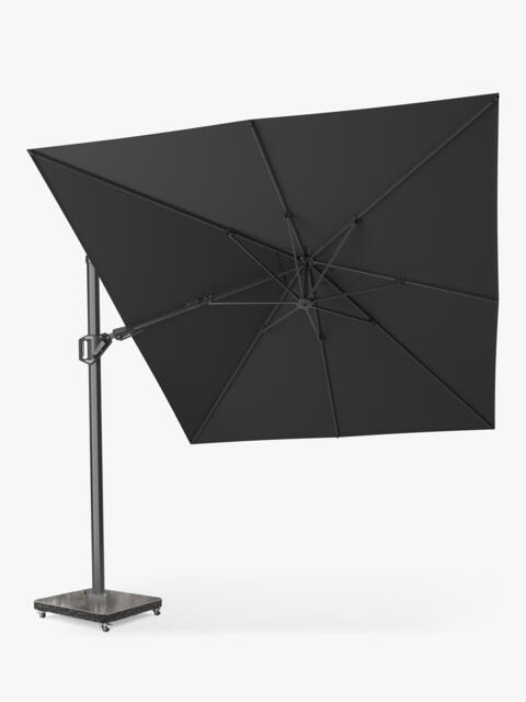 Pacific Premium Challenger T2 Rectangular Free-Arm Tilt Parasol & Base with Cover, 3.5 x 2.6m - image 1