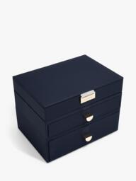 Stackers Faux Leather Classic Jewellery Box 2-Drawer Set - thumbnail 3