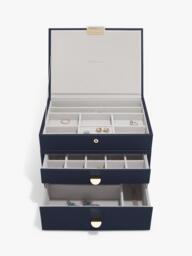 Stackers Faux Leather Classic Jewellery Box 2-Drawer Set