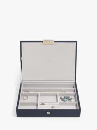 Stackers Faux Leather Classic Jewellery Box 2-Drawer Set - thumbnail 4