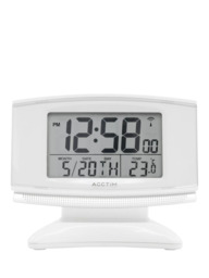 Acctim Integra 2 Radio Controlled Smartlite Digital Alarm Clock, White - thumbnail 1