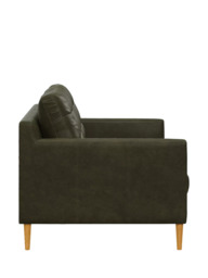 John Lewis Draper II Large 3 Seater Leather Sofa, Light Leg - thumbnail 3