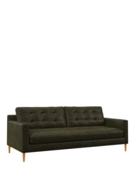 John Lewis Draper II Large 3 Seater Leather Sofa, Light Leg - thumbnail 1