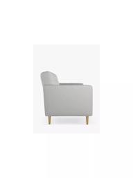 John Lewis Quilted Large 3 Seater Sofa Bed, Light Leg, Cobble Grey - thumbnail 4