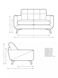 John Lewis Barbican Small 2 Seater Leather Sofa, Light Leg - thumbnail 2