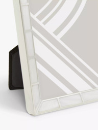 John Lewis Mother Of Pearl Block Photo Frame, Silver Plated - thumbnail 2