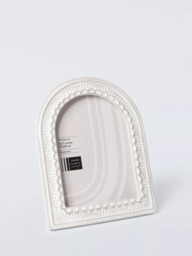 "John Lewis Vintage Deco Arched Photo Frame, 5 x 7"" (13 x 18cm), White" - thumbnail 1