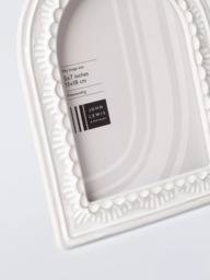 "John Lewis Vintage Deco Arched Photo Frame, 5 x 7"" (13 x 18cm), White" - thumbnail 2