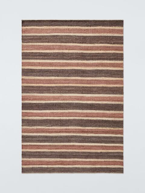 John Lewis Longstock Bold Stripe Hand Woven Pure Jute Rug, Nutmeg - image 1