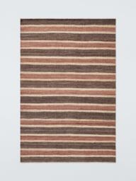 John Lewis Longstock Bold Stripe Hand Woven Pure Jute Rug, Nutmeg