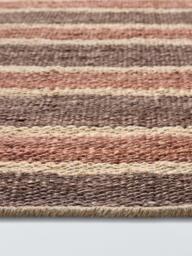 John Lewis Longstock Bold Stripe Hand Woven Pure Jute Rug, Nutmeg - thumbnail 4