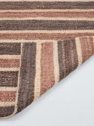 John Lewis Longstock Bold Stripe Hand Woven Pure Jute Rug, Nutmeg - thumbnail 3