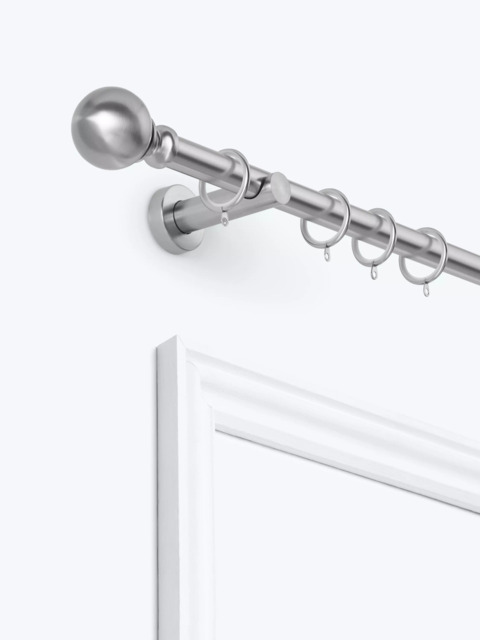 John Lewis Fixed Metal Curtain Pole Kit with Ball Finial, Dia.28mm - image 1