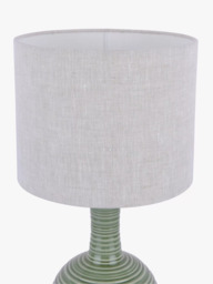 Laura Ashley Padley Glazed Ceramic Base Table Lamp, Green - thumbnail 6