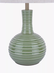 Laura Ashley Padley Glazed Ceramic Base Table Lamp, Green - thumbnail 5