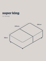 Silentnight Non-Sprung Upholstered Divan Base, Super King Size - thumbnail 4