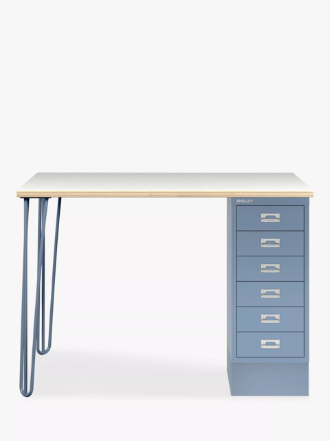 Bisley MultiDesk Plywood Home Office Desk with 6 Drawers, 105cm - image 1