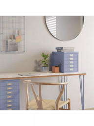 Bisley MultiDesk Plywood Home Office Desk with 6 Drawers, 105cm - thumbnail 2