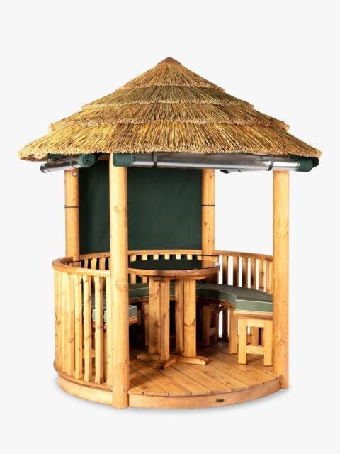 Breeze House Oasis Classic Cape Reed Thatch Roof Circular Gazebo, FSC-Certified (Scandinavian Redwood) - image 1
