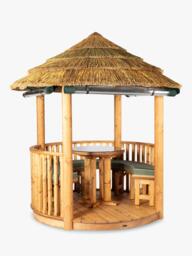 Breeze House Oasis Classic Cape Reed Thatch Roof Circular Gazebo, FSC-Certified (Scandinavian Redwood) - thumbnail 3