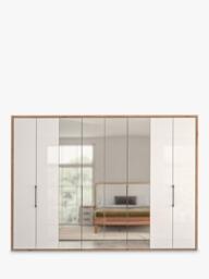 John Lewis Osaka 3m Bi-Fold Wardrobe with 4 Glass Doors & 4 Mirrored Doors - thumbnail 5