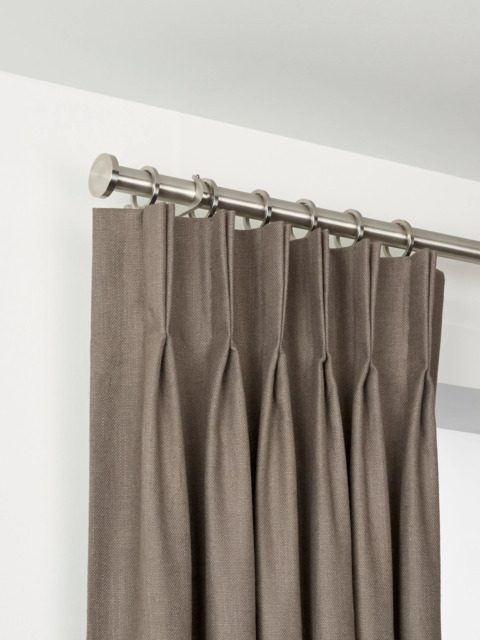 John Lewis Made to Order Select Curtain Pole with Rings and Disc Finial, Wall Fix, Dia.25mm - image 1