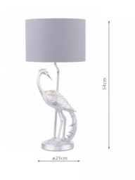 Laura Ashley Tregaron Stalk Table Lamp, Silver - thumbnail 4
