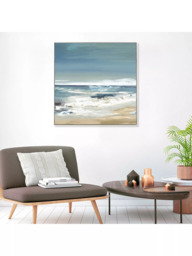John Lewis Valeria Mravyan 'East Coast II' Framed Canvas Print, 104.5 x 104.5cm, Blue/Multi - thumbnail 2