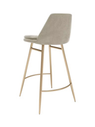 west elm Finley Bar Stool, Dune/Light Bronze - thumbnail 3