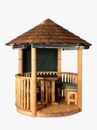 Breeze House Oasis Signature Cedar Shingle Roof Circular Gazebo, FSC-Certified (Scandinavian Redwood)