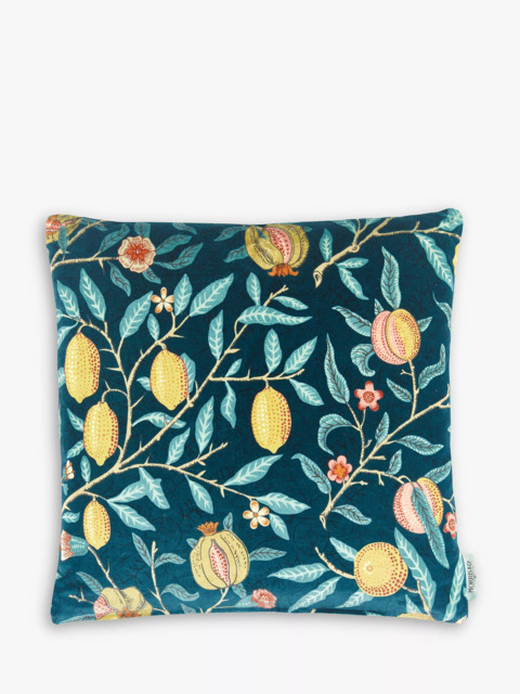 Morris & Co. Velvet Fruit Cushion, Indigo / Slate - image 1